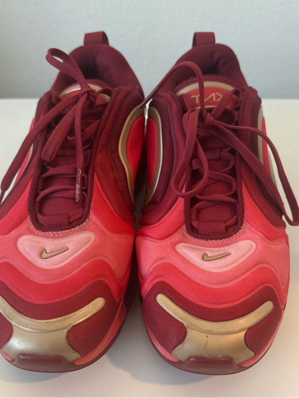 Nike Kids Red and Maroon Gradient 720 Air Max Sneakers